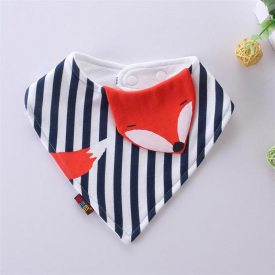 1-pack Waterproof Geo Print Cotton Bib