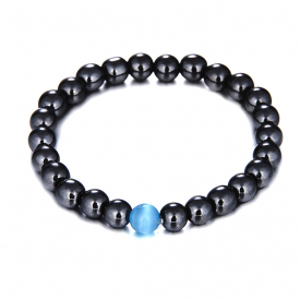 Natural Stone Colorblock Beaded Bracelet