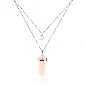 Moon Decor Natural Stone Handmade Necklace