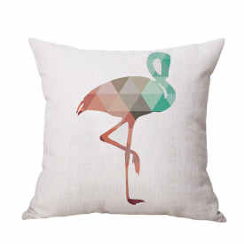 Stylish Flamingo Print Pillowcase