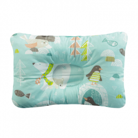 Newborn Breathable 3D Air Mesh Bear Print Organic Cotton Pillow