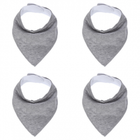4-pack Solid Cotton Bibs