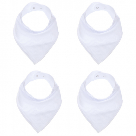 4-pack Solid Cotton Bibs