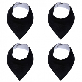 4-pack Solid Cotton Bibs