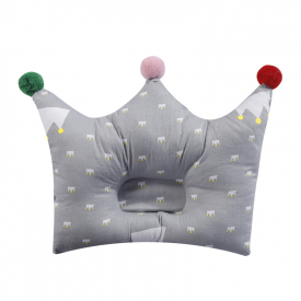 Newborn Breathable Crown Print Organic Cotton Crown Pillow