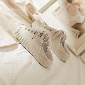 Casual Thick Heel Flat Shoes