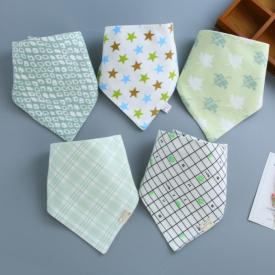 5-pack Plaid Cotton Bibs