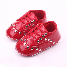 Baby / Toddler Rivet Elasticized Shoelace Design Light Antiskid Prewalker Shoes