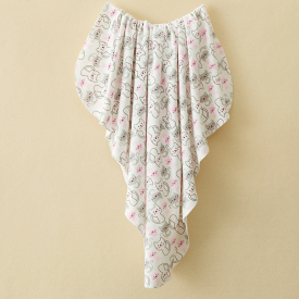 Heart Print Muslin Cotton Baby Swaddle Blanket