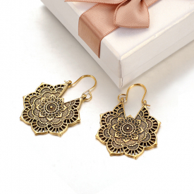 Bohemia Folk-custom Hollow out Floral Earrings