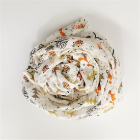 Fox Print Double-layer Baby Blanket(47″*47″)