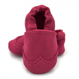 Baby Fashionable Solid Leather Antiskid Prewalker Shoes