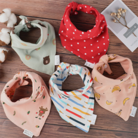 5-pack Dotted Double-layer Bibs