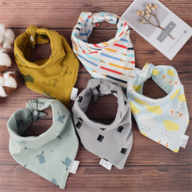 5-pack Cloud Print Double-layer Bibs