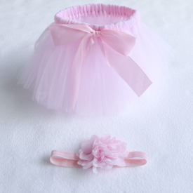 Baby Photography Prop Tutu Skirt and Headband Set