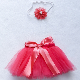 Baby Photography Prop Tutu Skirt and Headband Set
