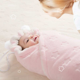Warm Fleece-lining Sleeping Bag Swaddle