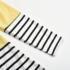 Casual Color Blocked Long-sleeve Nursing Top