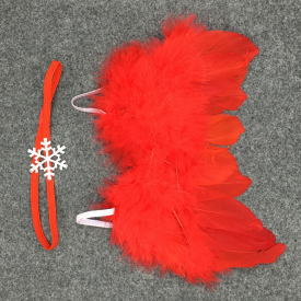 Snowflake Decor Baby Photography Prop Wing and Headband Set
