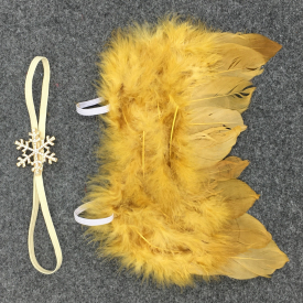 Snowflake Decor Baby Photography Prop Wing and Headband Set