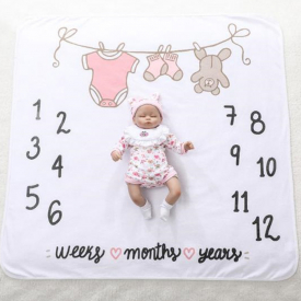 Clothes Print Baby Milestone Photography Background Prop