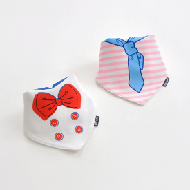 2-pack Bow Decor Baby Bibs
