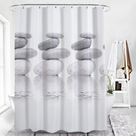 Cobblestone Print Thicken Waterproof Shower Curtain