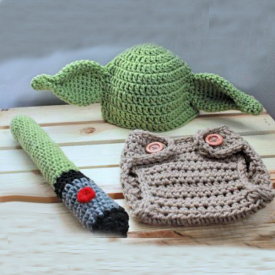 3-pack Cartoon Pig Design Baby Photography Props Diaper Hat and Stick Set