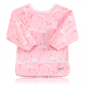 Waterproof Plant Animal Print Long-sleeve Baby Bib