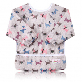 Waterproof Plant Animal Print Long-sleeve Baby Bib