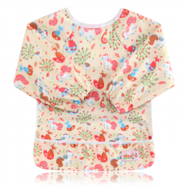 Waterproof Plant Animal Print Long-sleeve Baby Bib