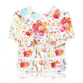 Waterproof Plant Striped Print Double Layer Baby Bib