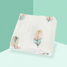 Double Layer Floral Print Baby Swaddle Blanket