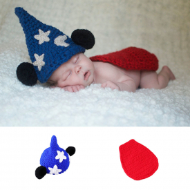 Christmas Stars Design Baby Photography Props Diaper and Hat Set