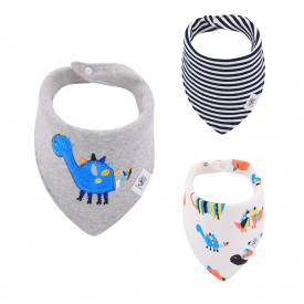 3-pack Waterproof Cute Cartoon Bibs Set