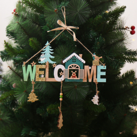 Christmas Welcome Design Doorplate Tree Decoration