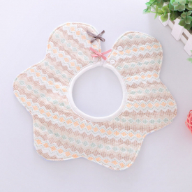 1-pcs Lovely Cartoon Striped Design Rotatable Baby Bibs Set