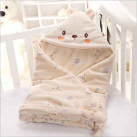 Cartoon Animal Print Baby Cotton Thicken Swaddle Blanket