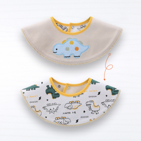 Cartoon Design Rotatable Baby Waterproof Bibs Set
