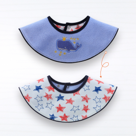 Cartoon Design Rotatable Baby Waterproof Bibs Set