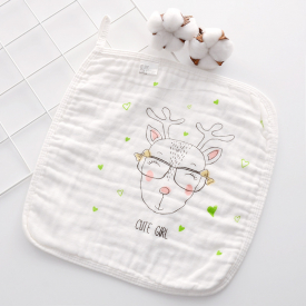 Cartoon Print Softness Baby Waterproof Handkerchief Bibs