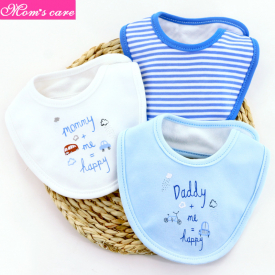 3-piece Cartoon Print Softness Cotton Baby Waterproof Bibs
