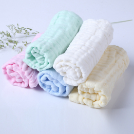 1-piece Solid Softness Cotton Baby Waterproof Bibs