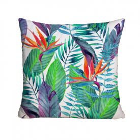 Plant Oil Painting Suede Printed Pillowcase