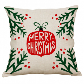 Christmas PP Cotton Fiber Printed Pillowcase