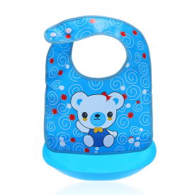 1-pack Baby Detachable Waterproof Cartoon Print Bib