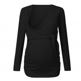 Stylish Solid Long-sleeve Nursing Tee