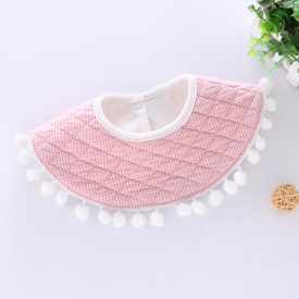 1-pack Baby Bibs Waterproof Faux-collar Newborn Baby Bids Feeding Cloth