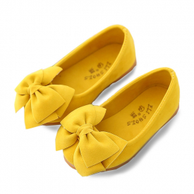 Toddler Girl Pretty Bowknot Decor Solid Shoes