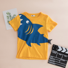 Fashionable Casual Animal Shark Short-sleeve Tee